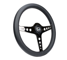 Load image into Gallery viewer, NRG Light Weight Gaming Steering Wheel - Driftz 350mm 3 Black Chrome Spokes Perforated Leather