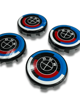 Load image into Gallery viewer, BMW Wheel Caps - Full Carbon Fiber 50th Anniversary Style