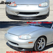Load image into Gallery viewer, 1999-2000 Mazda Miata MX-5 GV Unipainted Black Front Bumper Lip PU