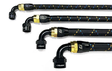 Load image into Gallery viewer, GReddy AN12 90 DEGREE HOSE END SWIVEL BLACK/GOLD ANODIZED