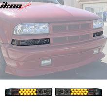 Load image into Gallery viewer, 1998-2004 Chevrolet S10 &amp; Blazer Smoke LED Front Bumper Parking Lights