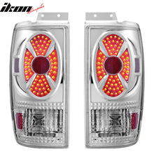 Load image into Gallery viewer, 1997-2002 Expedition Chrome Clear Lens LED Tail Lights Rear Brake Lamp