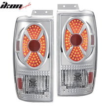 Load image into Gallery viewer, 1997-2002 Expedition Chrome Clear Lens LED Tail Lights Rear Brake Lamp