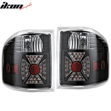Load image into Gallery viewer, 2004-2007 Ford F-150 Black Clear Lens LED Tail Lights Rear Brake Lamps