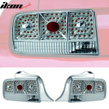 Load image into Gallery viewer, 2005-2009 Ford Mustang Chrome Clear Lens LED Tail Lights Brake Lamp