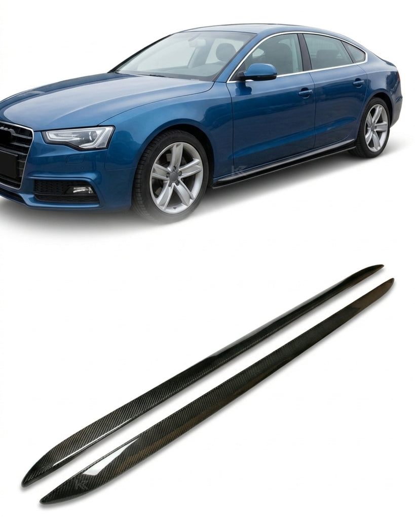 2010–2011 Audi A5 8T Sportback Side Skirt Extensions – Carbon Fiber