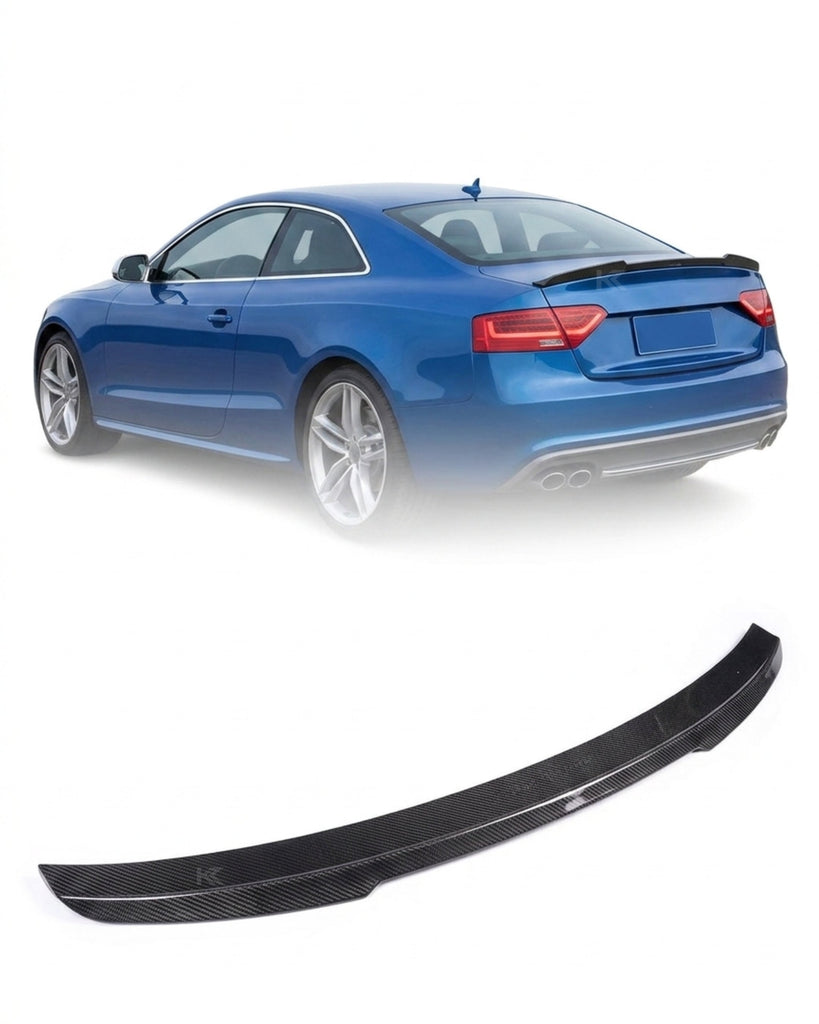2012–2016 Audi A5 S-Line / S5 B8.5 Facelift Sportback Single Deck Rear Trunk Spoiler Wing – Carbon Fiber