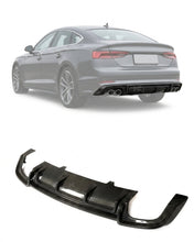 Load image into Gallery viewer, 2017–2019 Audi A5 S-Line / S5 B9 Coupe &amp; Sportback S5 Style Rear Bumper Diffuser – Carbon Fiber
