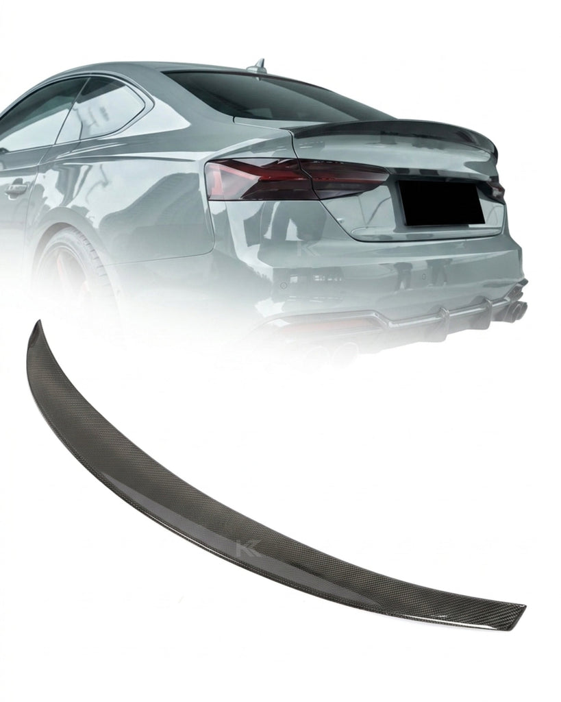 2017–2022 Audi A5 S-Line / S5 / RS5 B9 Coupe RS5-H Style Ducktail Rear Trunk Spoiler – Carbon Fiber