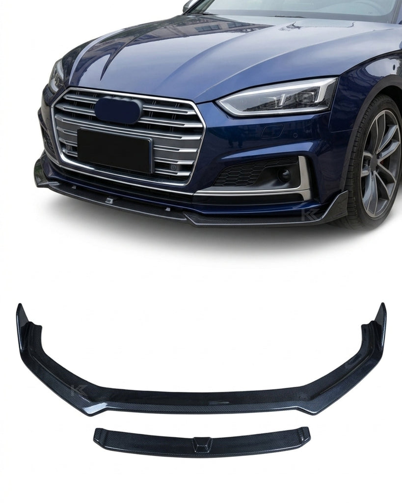 2017–2019 Audi A5 S-Line / S5 B9 Front Bumper Diffuser Lip – Carbon Fiber