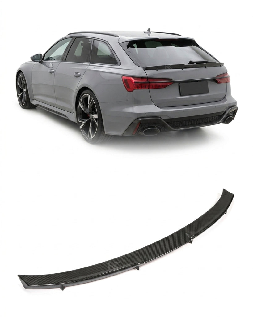 2019–2022 Audi RS6 C8 Avant Single Deck Roof Window Middle Spoiler – Dry Carbon Fiber