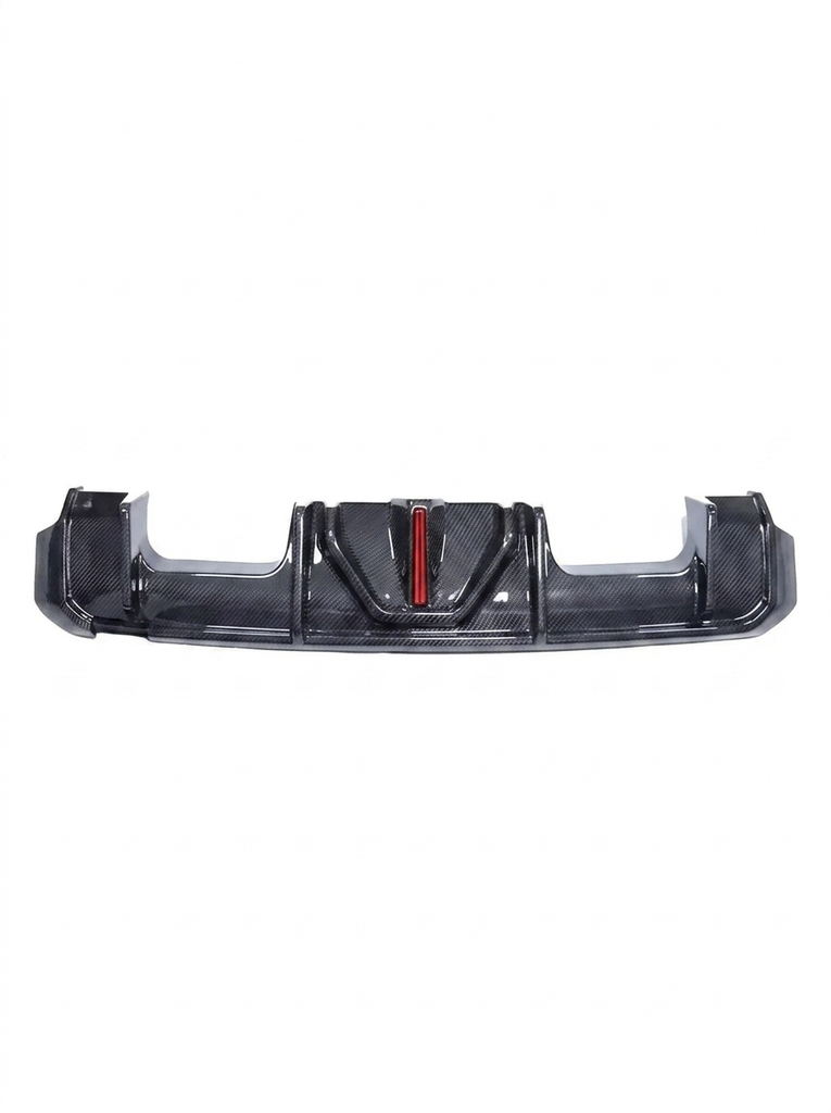 BMW 3 Series G80 M3 G82 G83 M4 Carbon Fiber Rear Diffuser with LED Lights (2019 - 2024)