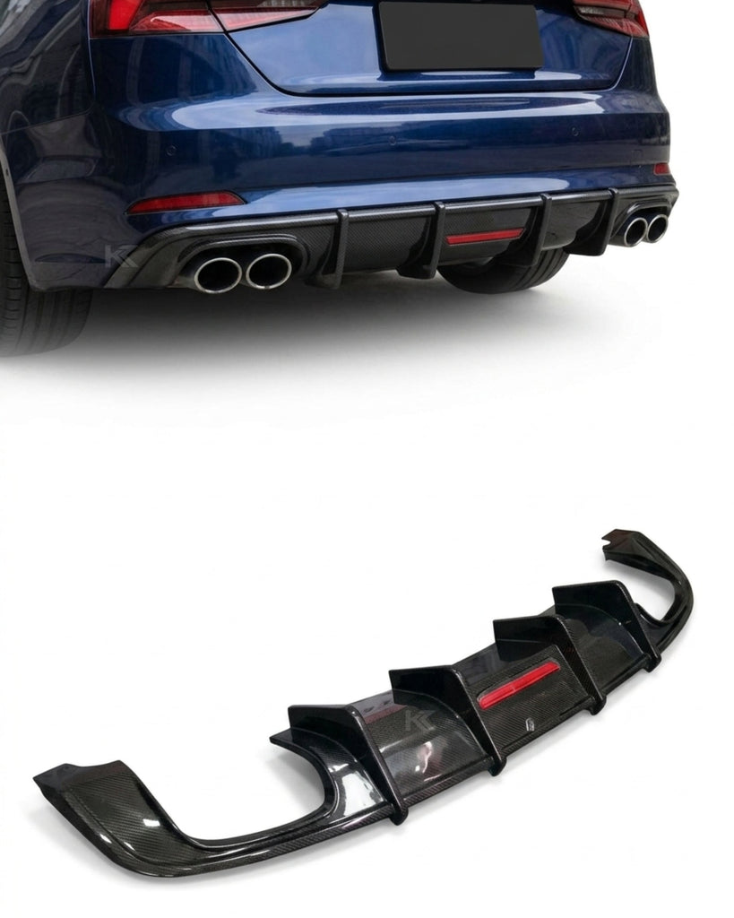 2013–2016 Audi A5 / S5 8T Facelift Rear Bumper Diffuser – Carbon Fiber