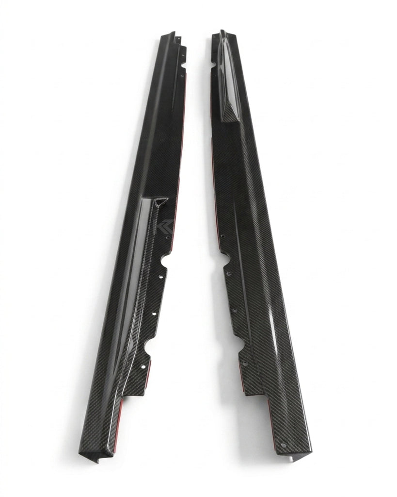 2019–2023 Audi R8 V10 Coupe Side Skirt Extensions – Prepreg Dry Carbon Fiber