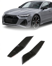 Load image into Gallery viewer, 2020–2021 Audi RS7 C8 Sportback ABT Style Front Bumper Canards – Dry Carbon Fiber