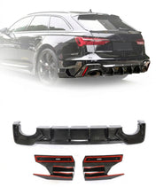 Load image into Gallery viewer, 2019–2021 Audi RS6 / A6 C8 Avant Wagon Rear Bumper Diffuser – Dry Carbon Fiber