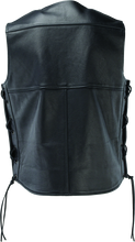 Load image into Gallery viewer, Kuryakyn By River Road Old Skool Leather Vest Black - Large