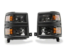 Load image into Gallery viewer, Raxiom 14-15 Chevrolet Silverado 1500 OE Style Headlights/ Black Trim- Black - Clear Lens