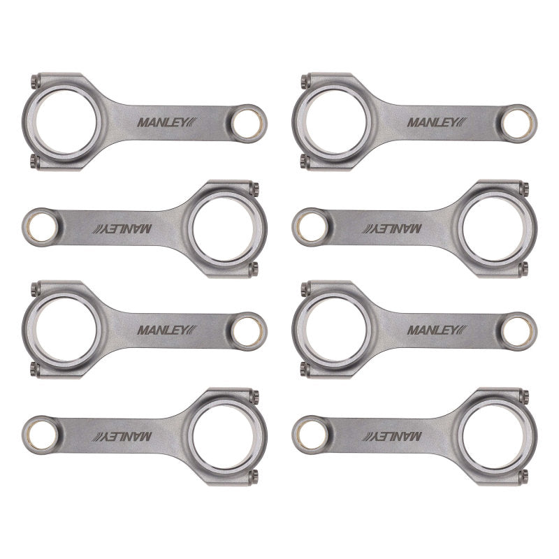 Manley Chevy Small Block 6.000in H Beam w/ ARP 2000 Connecting Rods - Set of 8