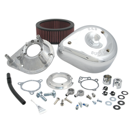 S&S Cycle 08-17 Tri-Glide/CVO Stock-Bore Throttle By Wire Models Teardrop Air Cleaner Kit - Chrome