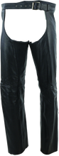 Load image into Gallery viewer, Kuryakyn By River Road Plains Leather Chaps Black - 3XL