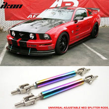 Load image into Gallery viewer, Universal Adjustable 5.5"-8" 2PC  Neochrome Bumper Lip Splitter Rods