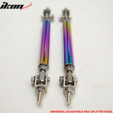 Load image into Gallery viewer, Universal Adjustable 5.5"-8" 2PC  Neochrome Bumper Lip Splitter Rods