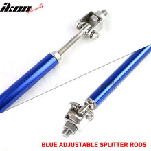 Load image into Gallery viewer, Universal Blue 2PCS 8-10.6" Front Bumper Lip Splitter Strut Rods Steel