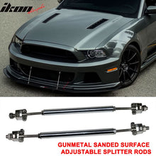 Load image into Gallery viewer, Universal 8-10.6" Gunmetal  Front Bumper Lip Spoiler Strut Rod Support