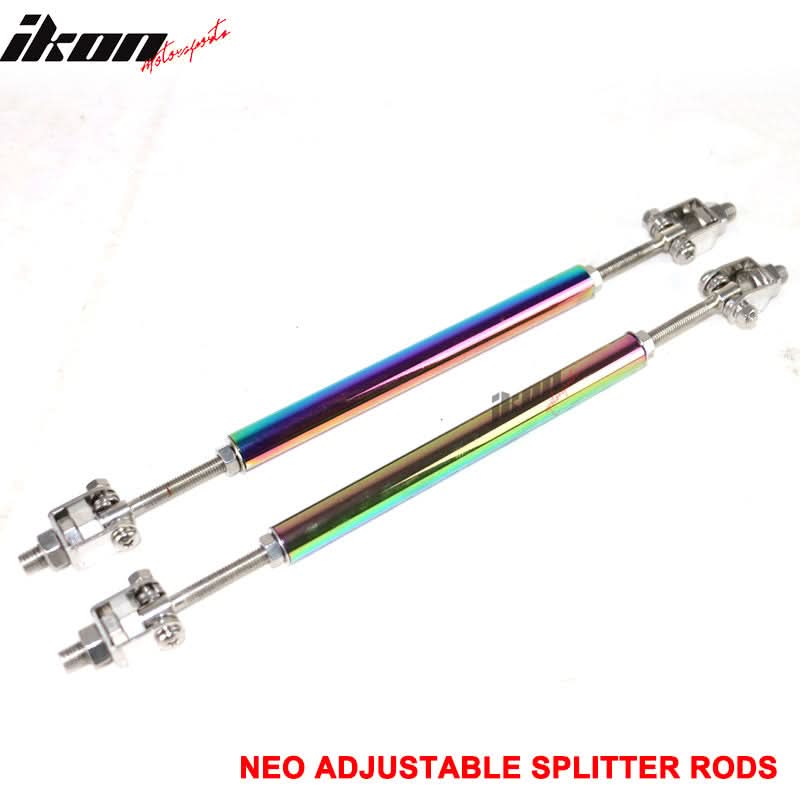 Universal NEO Front Bumper Spoiler Splitter Strut Rod Support 8-10.6"