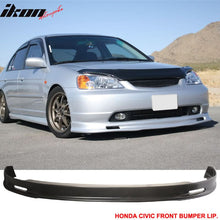Load image into Gallery viewer, 2001-2003 Honda Civic Mugen Style Unpainted Black Front Bumper Lip PP