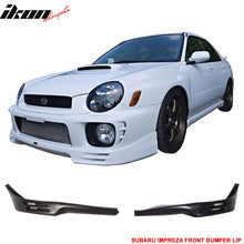 Load image into Gallery viewer, 2002-2003 Subaru Impreza V2 Style Front Bumper Lip PU Unpainted Black