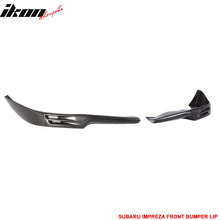 Load image into Gallery viewer, 2002-2003 Subaru Impreza V2 Style Front Bumper Lip PU Unpainted Black