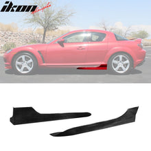 Load image into Gallery viewer, 2004-2010 Mazda RX8 OE Style Unpainted Black Side Skirts Extension PU