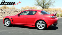 Load image into Gallery viewer, 2004-2010 Mazda RX8 OE Style Unpainted Black Side Skirts Extension PU