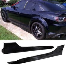 Load image into Gallery viewer, 2004-2010 Mazda RX8 OE Style Unpainted Black Side Skirts Extension PU