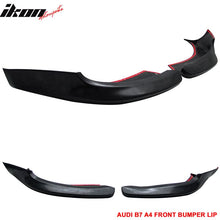 Load image into Gallery viewer, 2006-2008 Audi A4 B7 Euro style Unpainted Black Front Lip Splitter PU