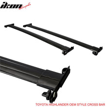 Load image into Gallery viewer, Fits 08-13 Highlander OE Black Roof Rack+Cross Bar Kit Luggage Carrier