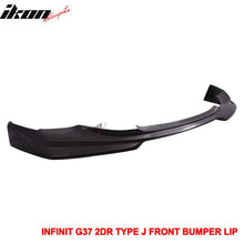 Load image into Gallery viewer, 2008-2014 Infiniti G37 Coupe Q60 J Style Unpainted Front Bumper Lip PU