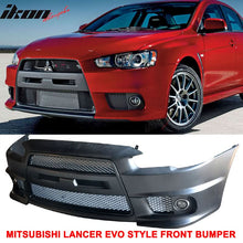 Load image into Gallery viewer, 2008-2015 Mitsubishi Lancer EVO Style Front Bumper Cover W/ Fog Lights