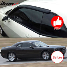 Load image into Gallery viewer, 2008-2024 Dodge Challenger Slim Style Tape On Acrylic Window Visor 2PC