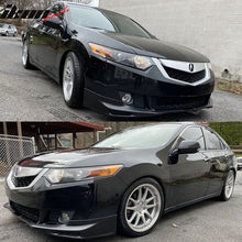 Load image into Gallery viewer, 2009-2010 Acura TSX CU1 JDM Style Unpainted Black Front Bumper Lip PU