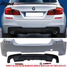 Load image into Gallery viewer, 2011-2016 F10 535i MP Style Single Muffler Twin Outlet Rear Bumper
