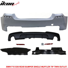 Load image into Gallery viewer, 2011-2016 F10 535i MP Style Single Muffler Twin Outlet Rear Bumper