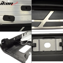 Load image into Gallery viewer, 2011-2018 Porsche Cayenne OE Black Silver Side Running Boards Aluminum