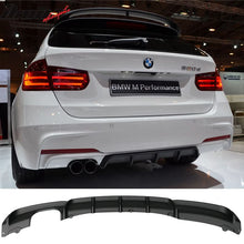 Load image into Gallery viewer, 2012-2018 BMW F30 3-serie MT M Sport Rear Bumper Diffuser Twin Muffler