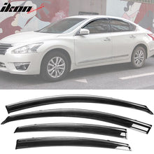 Load image into Gallery viewer, 2013-2018 Nissan Altima Polycarbonate Window Visors W/ Chrome Trim 4PC