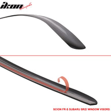 Load image into Gallery viewer, 2013-2020 Subaru BRZ Toyota 86 Smoke Tinted Window Visor Acrylic 2PCS