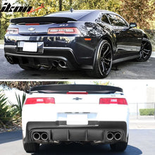 Load image into Gallery viewer, 2014-2015 Chevy Camaro ZL1 Matte Black Rear Diffuser Bumper Lip PP