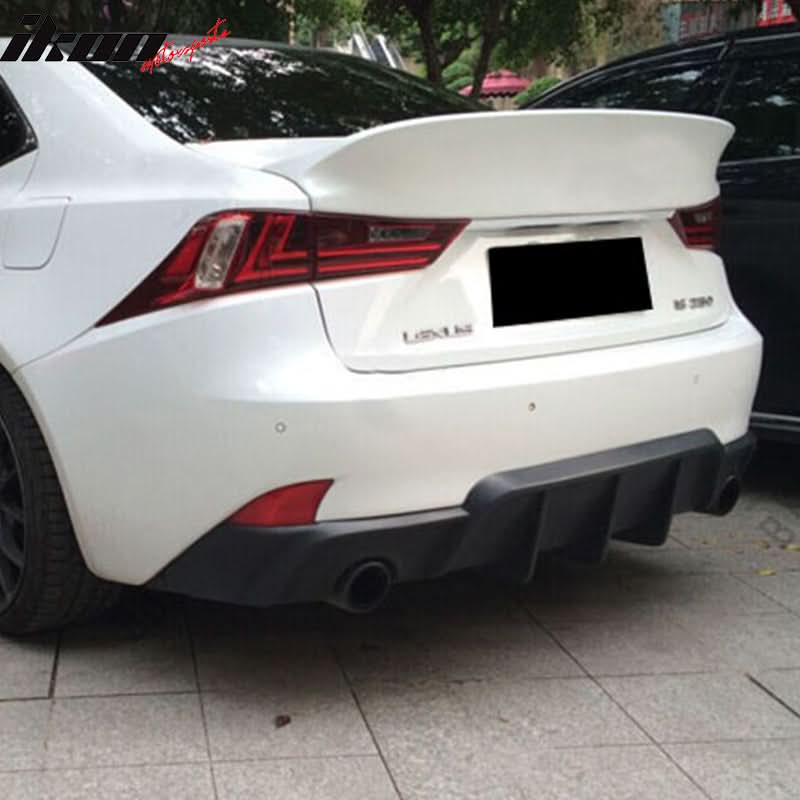 2014-2016 Lexus IS 250 IS350 W Style Rear Bumper Lip Diffuser PU